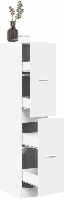 Berkfield Home Apothecary Cabinet in White, W/D/H: 30 x 41 x 144.5 cm