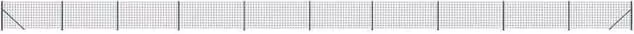 Berkfield Home Green PVC-Coated Steel Wire Mesh Fence with Flange, W/H: 1 x 25 m