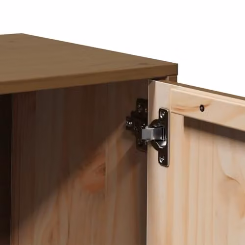 vidaXL TV Cabinet in Brown Solid Pine Wood, W/D/H: 80 x 34 x 40 cm – 4