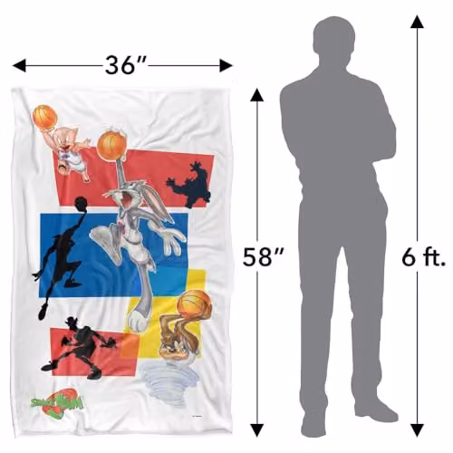 Warner Bros. Space Jam Group Collage Silky Touch Super Soft Fleece Throw Blanket, Multicolour, W: 91 cm, D: 147 cm – 2