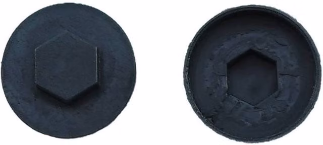 JCP Construction Products Anthracite Cover Caps 16mm, Black, Box of 1000
