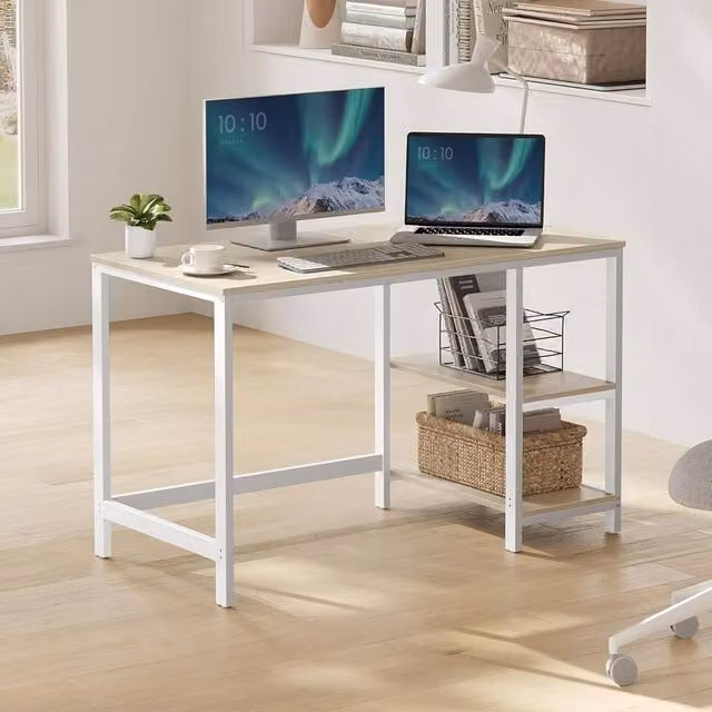 VASAGLE Modern Computer Desk in Beige – 1