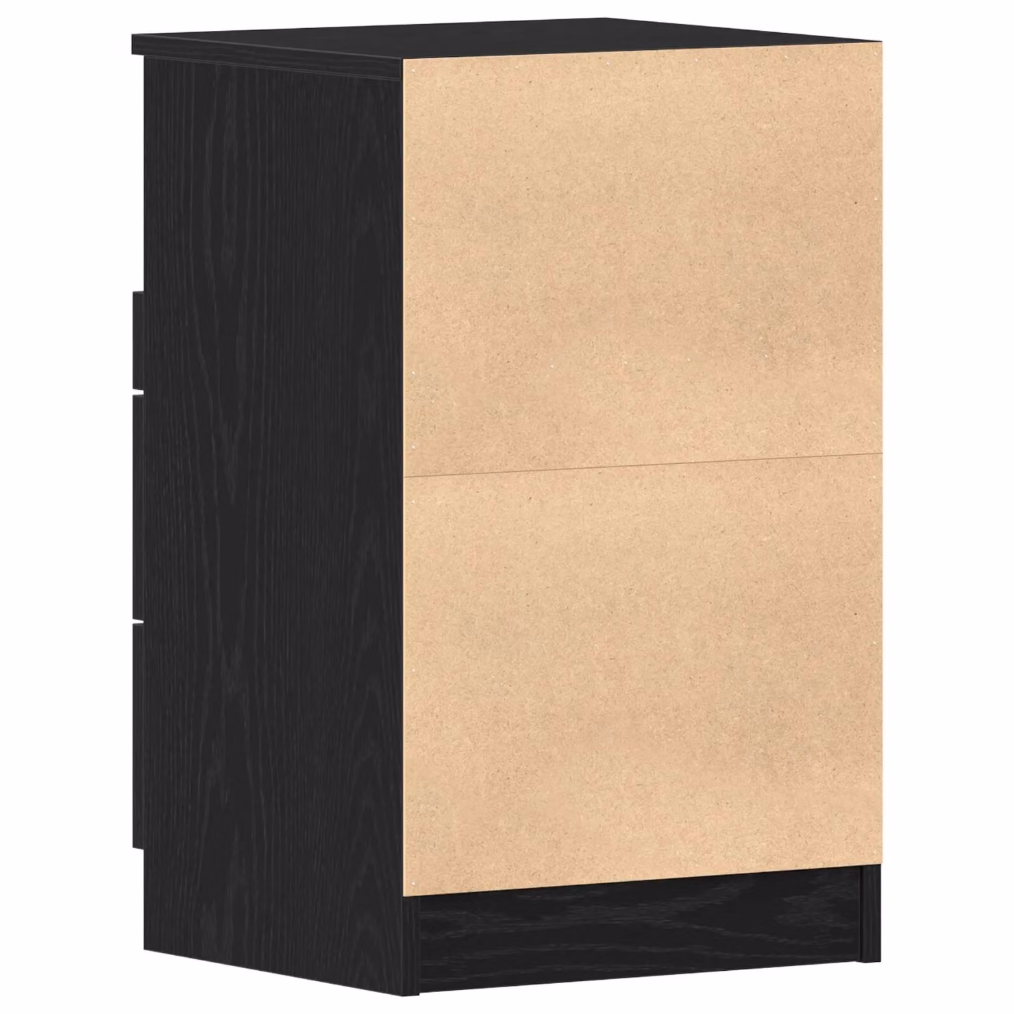 Berkfield Home Black Oak Nightstand in MDF, W/D/H: 40 x 35 x 65 cm – 3