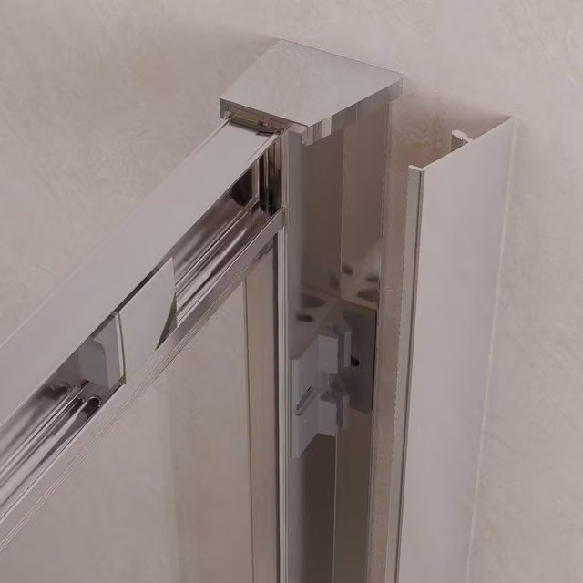 Bathroom Kingdom Enclosure Profile Cover Pack, 2 Pieces, Silver, 1900mm