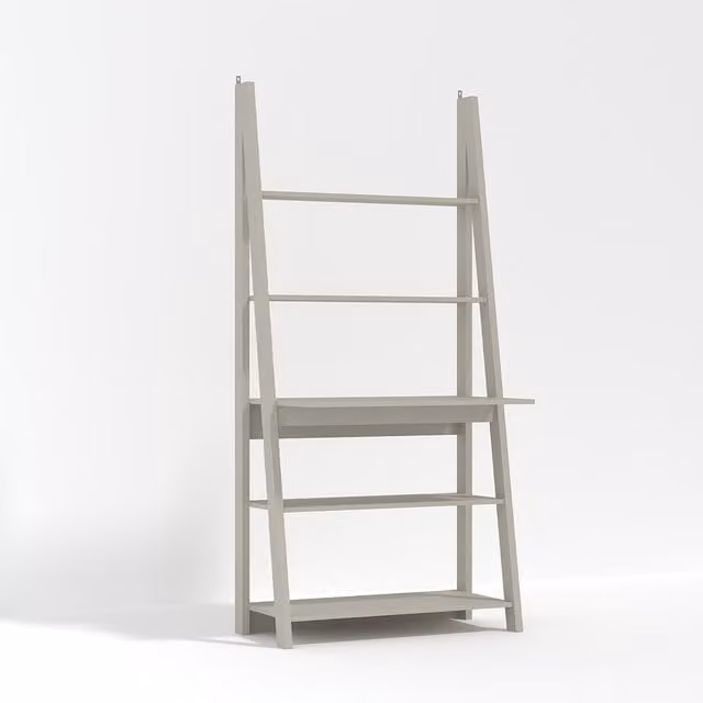 LPD Home Tiva Ladder Computer Desk in Grey