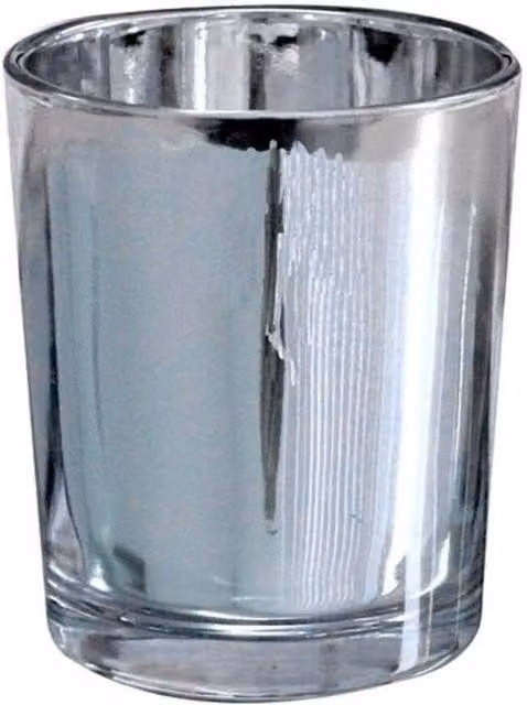 KDMD Silver Cylinder Votive Glass Set, 12 Pack – 1