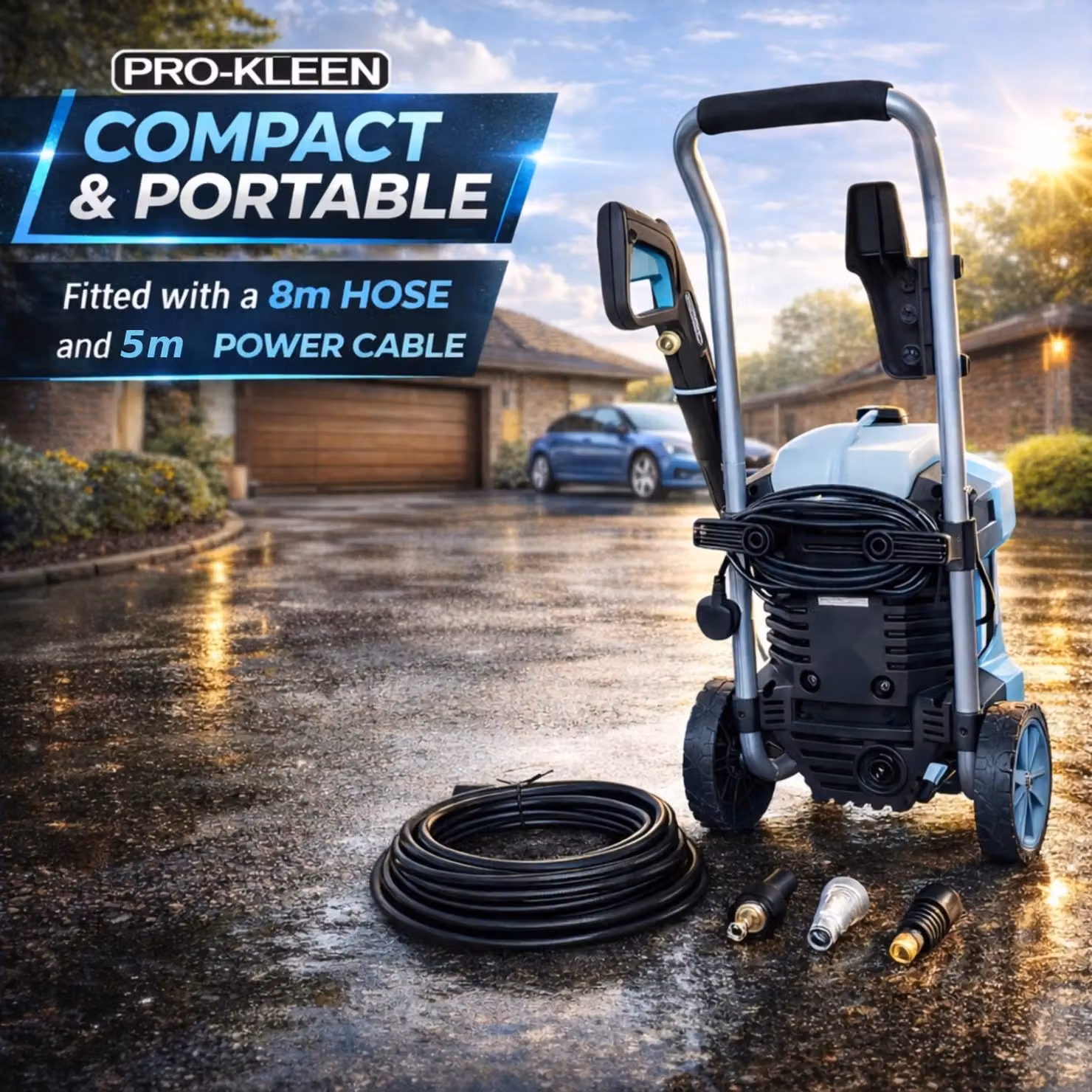 ProKleen Electric High Performance Pressure Washer 2100W in Blue – 3