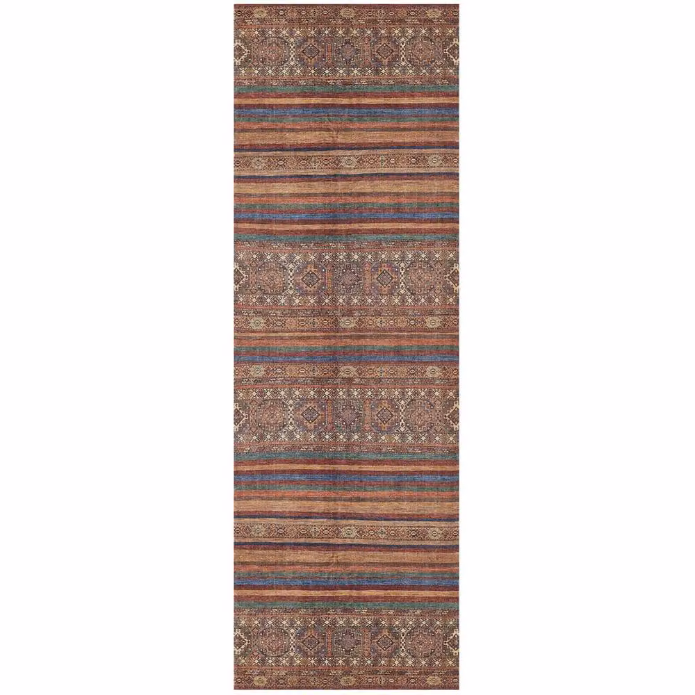 The Rug Shop UK Brown and Multicolour Abstract Geometric Traditional Rectangular Rug, W: 160 cm, D: 230 cm – 3