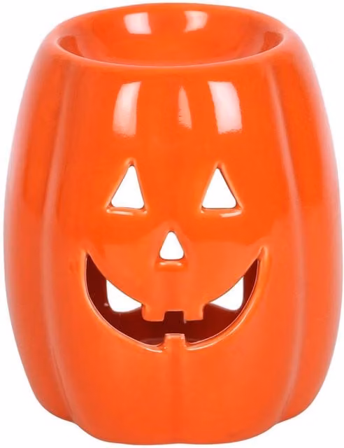 Something Different Jack-o-Lantern Ceramic Oil Burner in Orange