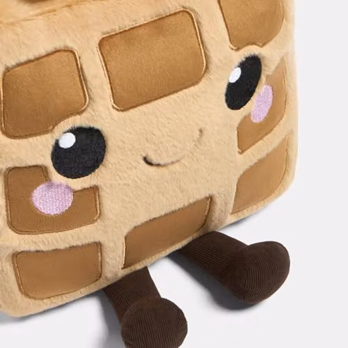 OHS Honey Waffle Plush Pillow, Yellow and Beige Fleece Decorative Scatter Cushion, 25 x 25 cm – 3