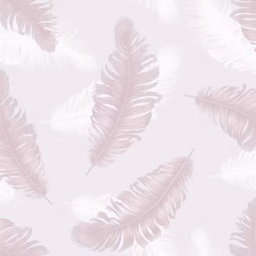Belgravia Decor Pink 3D Effect Feather Wallpaper with Large Scale Botanical Print