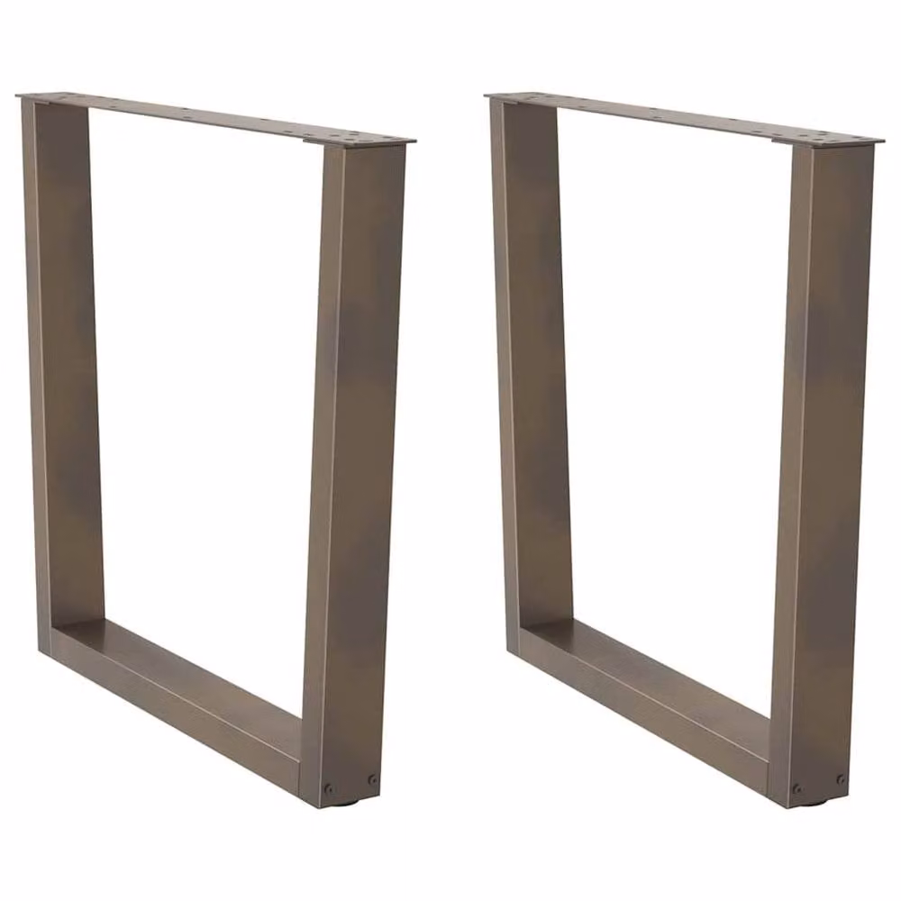 Berkfield Home V-Shape Dining Table Legs, 2 Pieces, Bronze Steel, H: 72-73.3 cm x W: 90 cm – 1