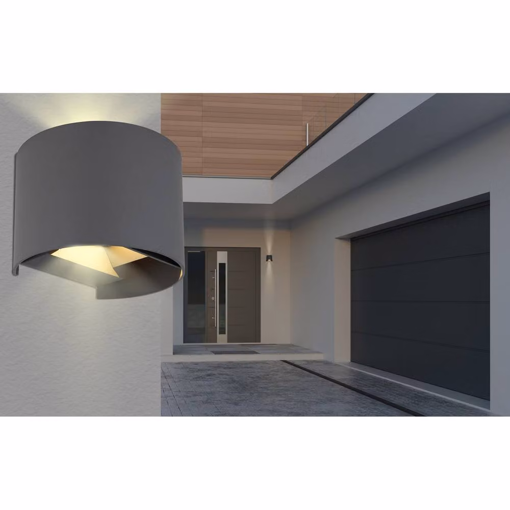 Netlighting Veronika Outdoor Up Down Wall Lamp in Anthracite Grey, LED 3000K, IP54 Aluminium Construction – 2