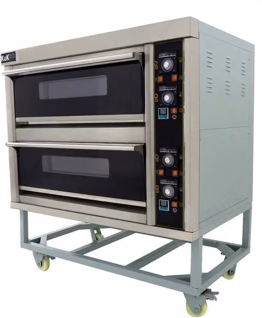 KuKoo Large Commercial Electric Pizza and Baking Oven in Silver Stainless Steel
