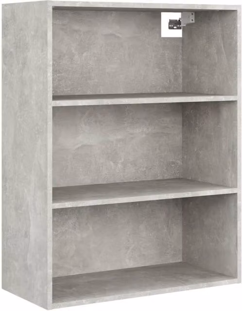 Berkfield Home Hanging Wall Cabinet in Concrete Grey, W/D/H: 69.5 x 32.5 x 90 cm – 1