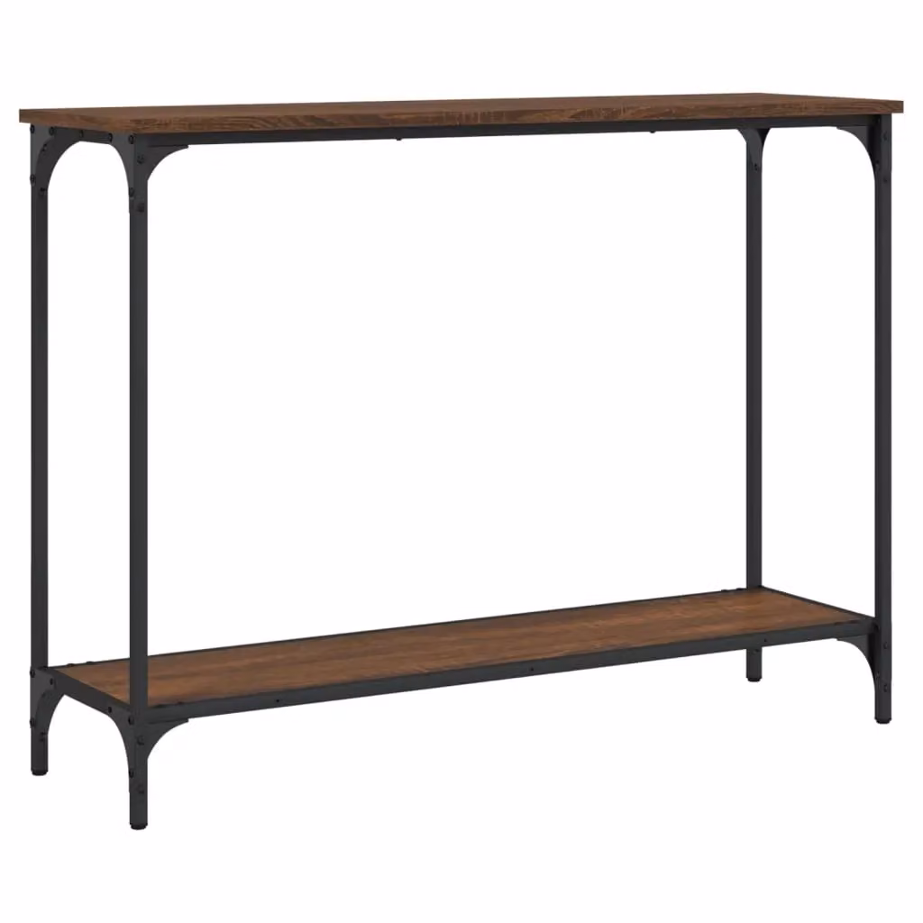 Berkfield Home Industrial Console Table in Brown Oak, W/D/H: 101 x 30.5 x 75 cm – 2