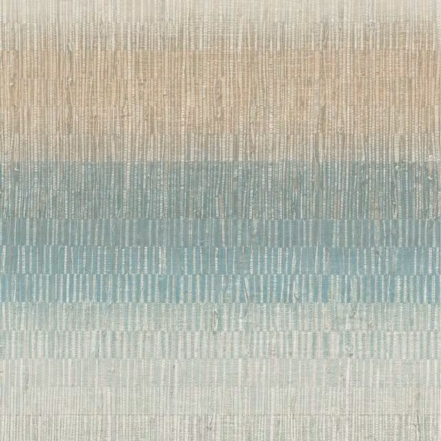 Grandeco Malibu Teal Grasscloth Woven Effect Wallpaper in Petrol Blue