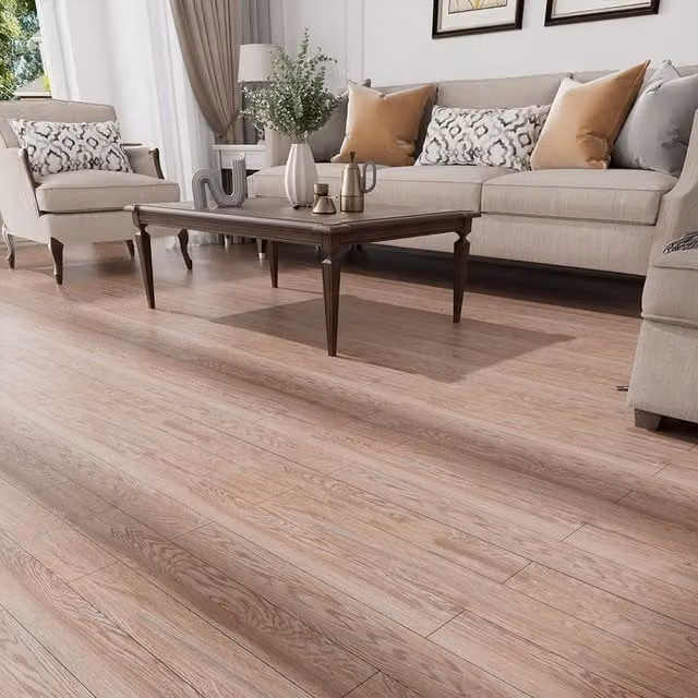 Darphe Rustic Wood Look Self-Adhesive PVC Plank Flooring, Brown