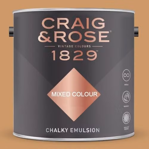 Craig & Rose 1829 Chalky Emulsion Paint in Papyrus, Matt Finish, 2.5 l