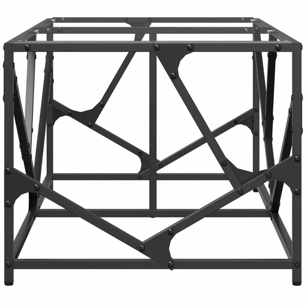 Berkfield Home Modern Rectangular Coffee Table with Transparent Glass Top and Black Steel Frame, W: 98.5 cm, D: 50 cm, H: 41 cm – 4