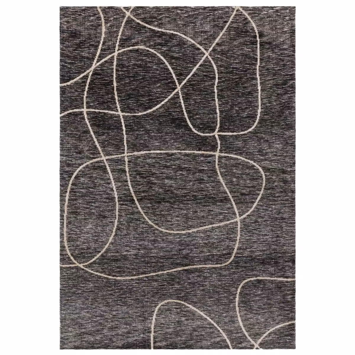 The Rug Shop UK Black Modern Abstract Machine Woven Area Rug, W/D/H: 160 x 230 cm – 3