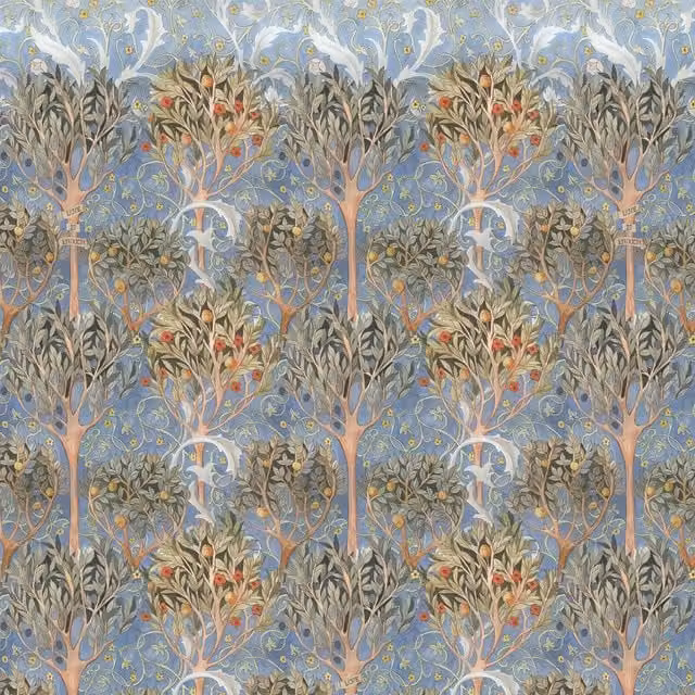 House of Hackney Earthly Paradise Wallpaper Sample in Celestial Blue