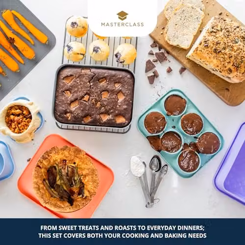 MasterClass 7 Piece Multicolour Silicone Non-Stick Baking and Roasting Set – 5
