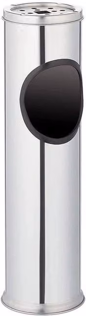 FLAVORA Silver Stainless Steel Free Standing Outdoor Ash Tray – 1