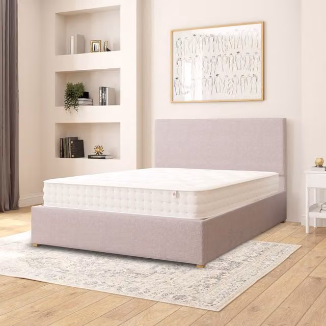 Aspire Garland Eire Linen Fabric Ottoman Storage Bed, Grey, W/D/H: 180 x 200 cm