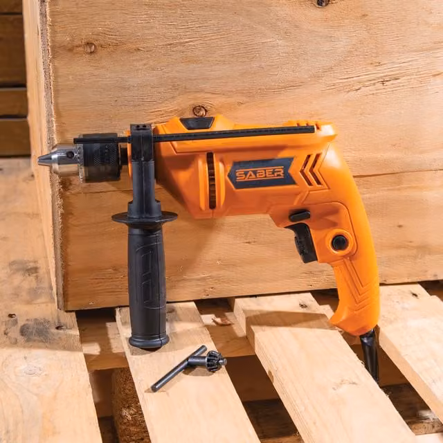 Saber 500W Mains Hammer Drill in Orange
