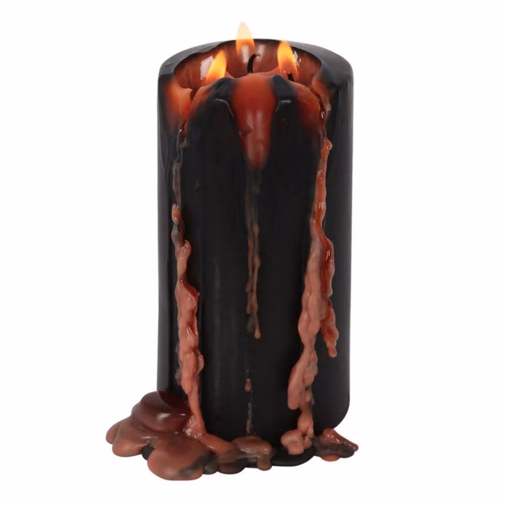 Marco Paul Black Vampire Blood Effect Pillar Candle, Height: 15 cm – 2