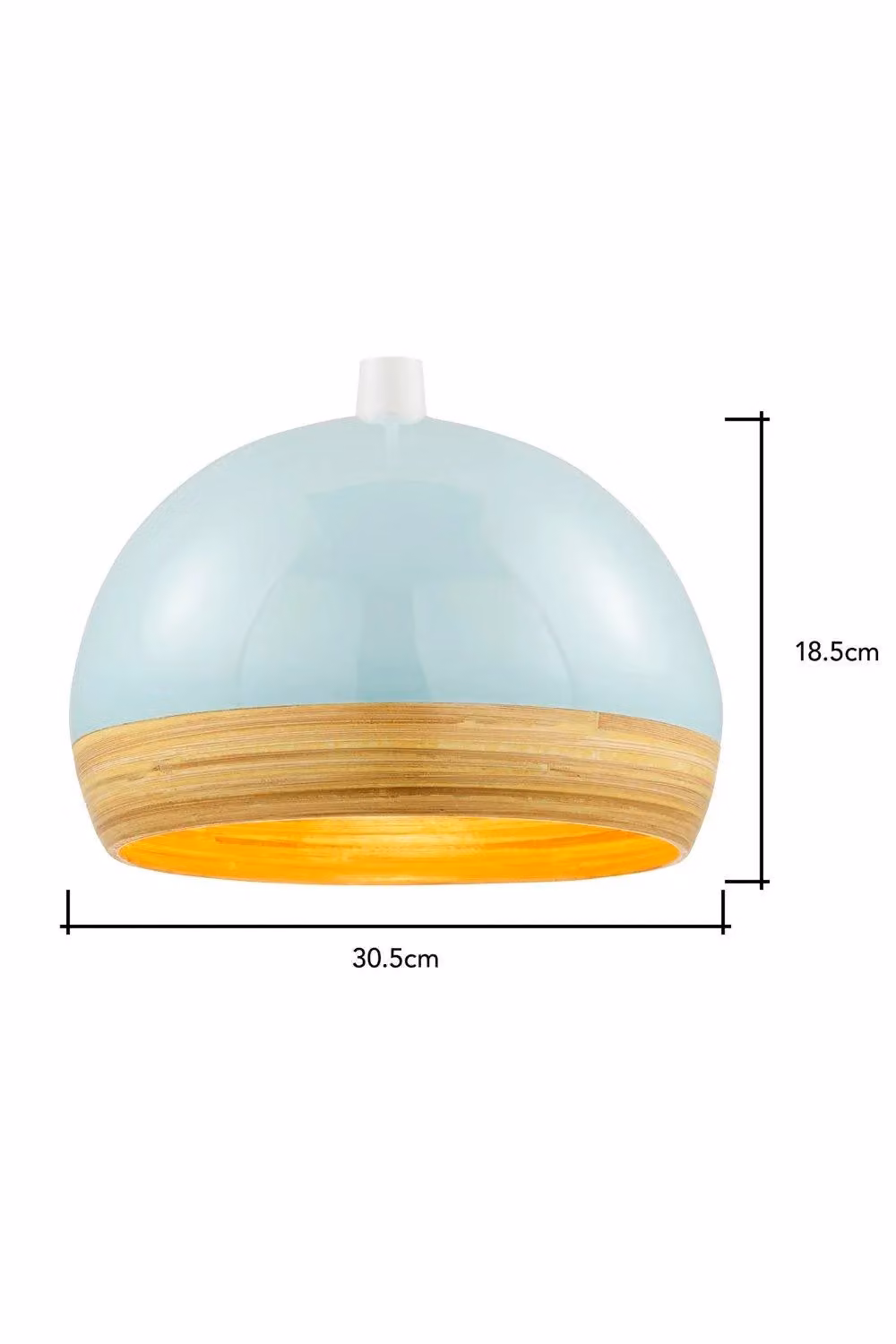BHS Lighting Blue Rustic Dome Easy Fit Light Shade, W: 30.5 cm, H: 18.5 cm – 2