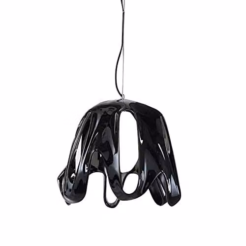 Netlighting Phantom Dome Pendant Light in Black and Chrome with Frosted White Glass – 1