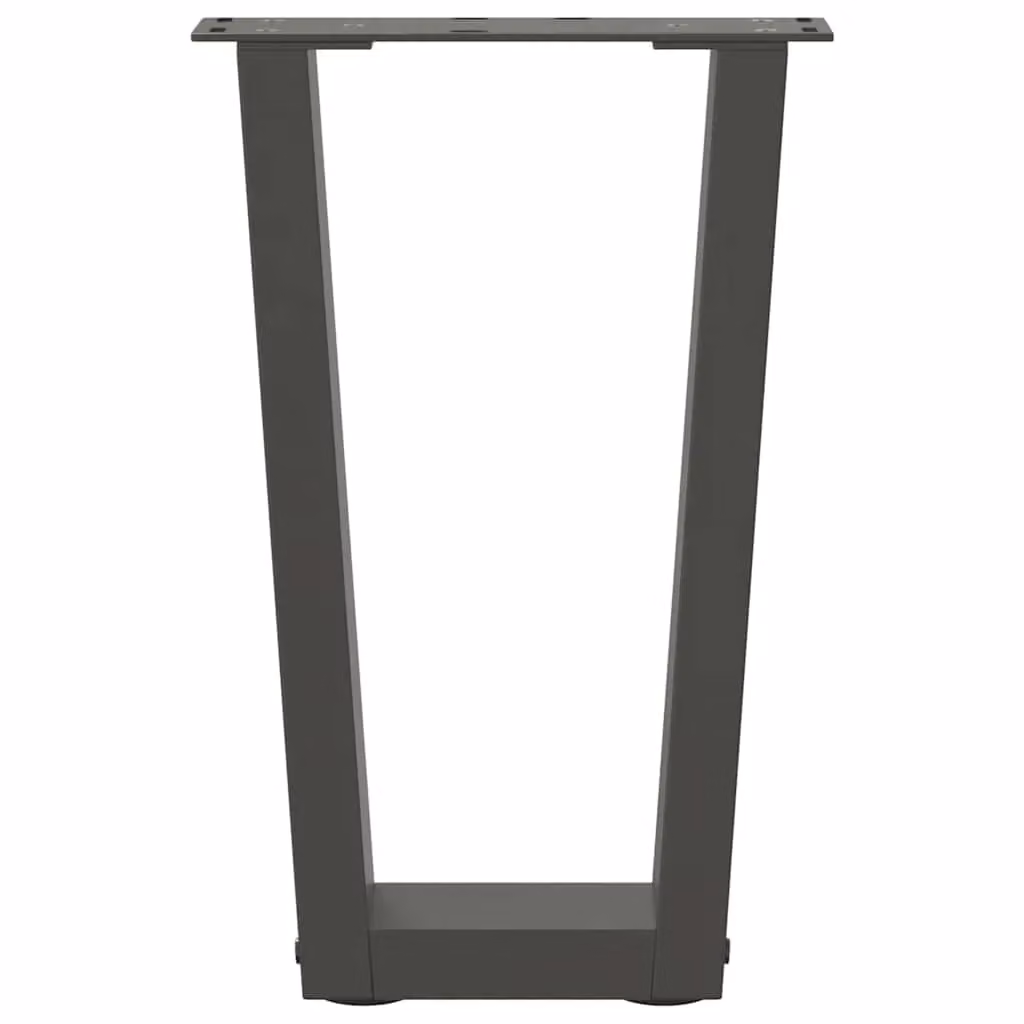 Berkfield Home V-Shape Dining Table Legs, 2 Piece Steel Set in Anthracite Black, W: 38 cm, H: 42-43.3 cm – 4
