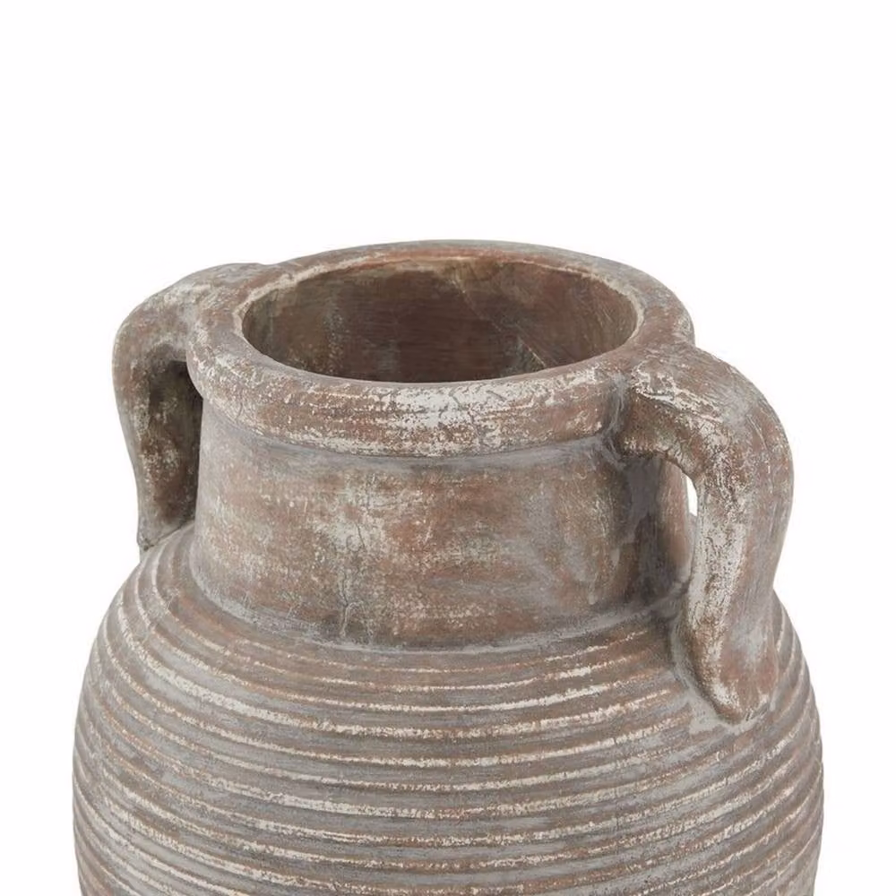 Lemon Pavilion Furniture and Decor Siena Amphora Pot, Brown Ceramic, W: 23 cm, D: 23 cm, H: 27 cm – 2