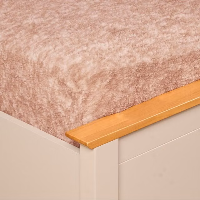 OHS Teddy Marl Deep Fitted Bed Sheet, Blush Pink, 90 x 200 cm