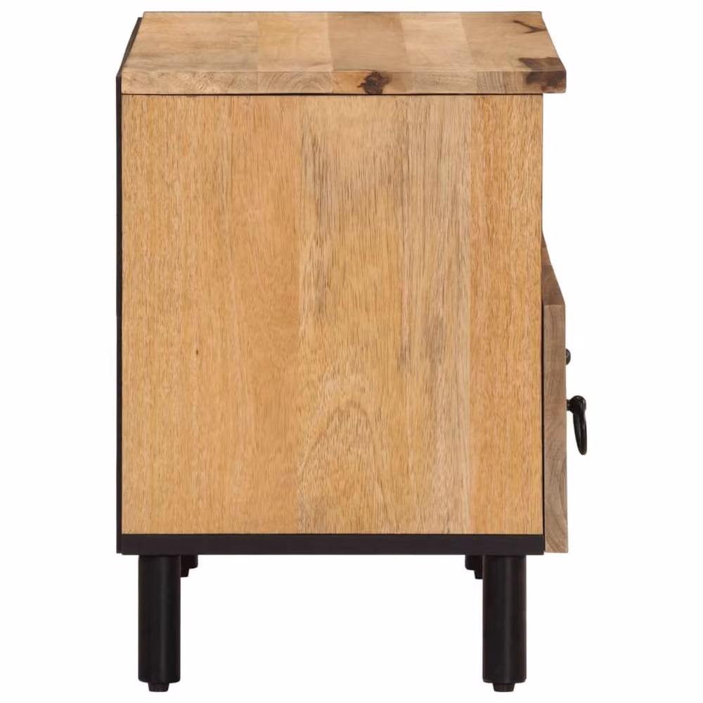 Berkfield Home TV Cabinet in Brown Solid Mango Wood, W/D/H: 70 x 33 x 46 cm – 4
