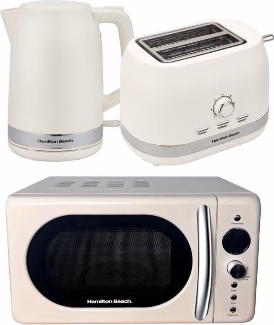Hamilton Beach Beige Glass Kitchen Bundle