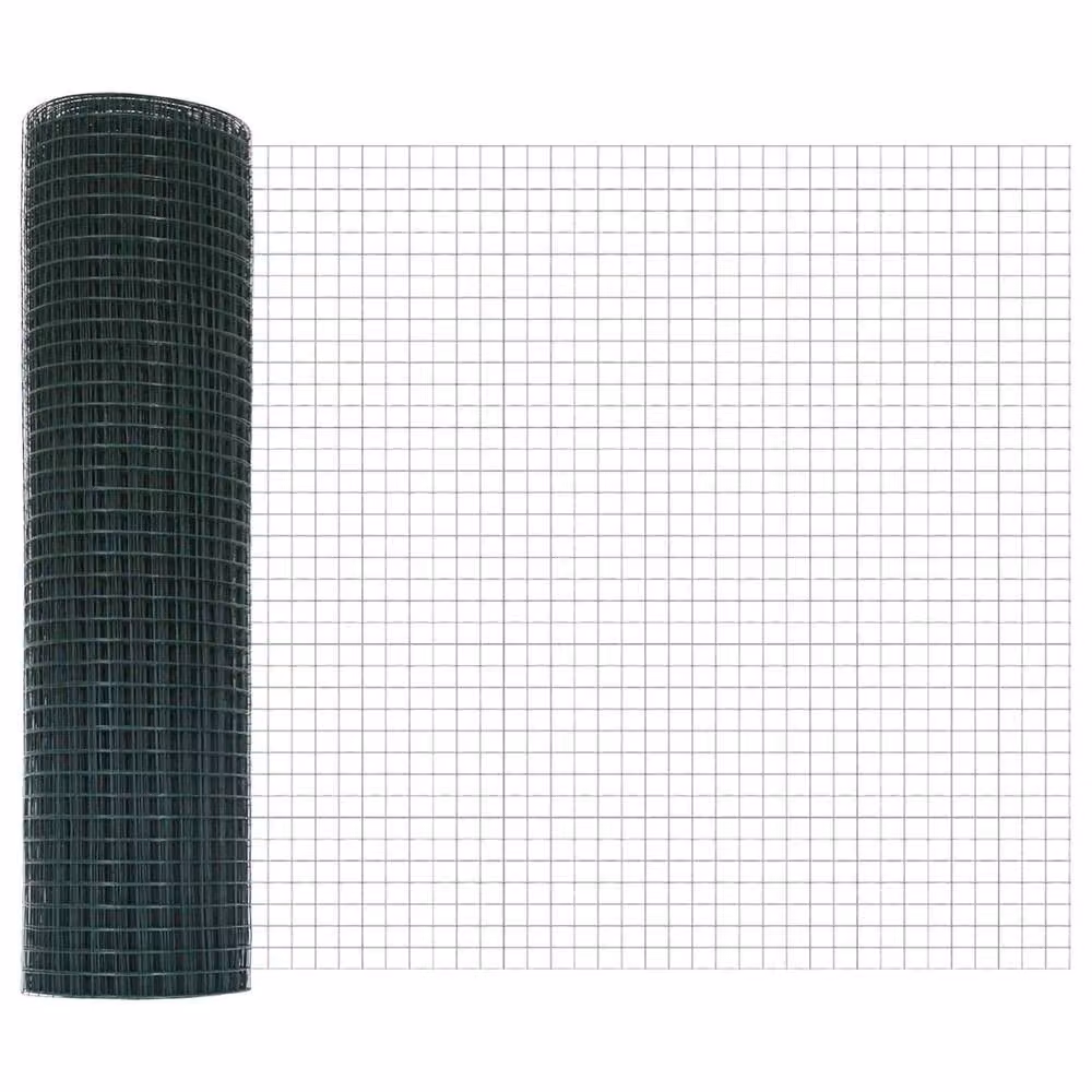 Berkfield Home Green PVC Coated Steel Single-Bar Welded Wire Fence – 2