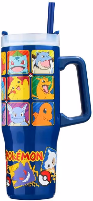 Pokemon Insulated Stainless Steel Water Bottle with Straw and Handle, 920ml, Multicolour – 7