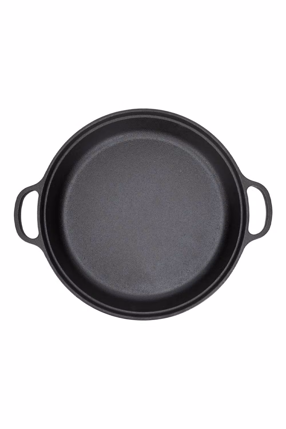 Garden Sanctuary Pre-Seasoned Round Cast Iron Braiser Pan with Glass Lid, Black – 3
