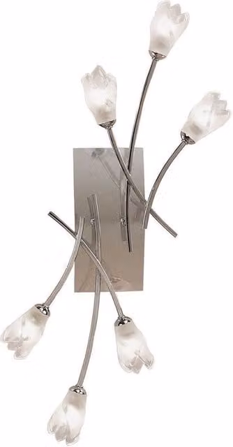 Netlighting Pietra 6 Light G9 Ceiling and Wall Switched Light in Polished Chrome and Grey