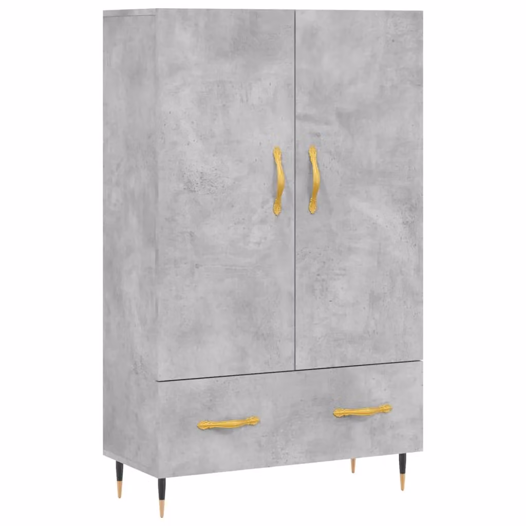 Berkfield Home Modern Highboard in Concrete Grey, W/D/H: 69.5 x 31 x 115 cm – 2
