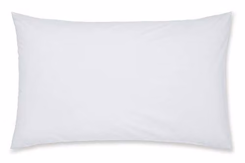 Catherine Lansfield Easy Iron Percale Standard Pillowcase Pair, White, W/H: 50 x 75 cm