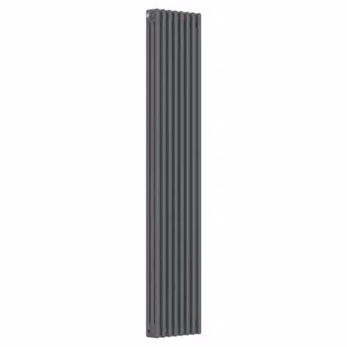 Lux Heat Anthracite Grey Vertical 3 Column Traditional Steel Radiator, H: 180 cm, W: 38 cm – 2
