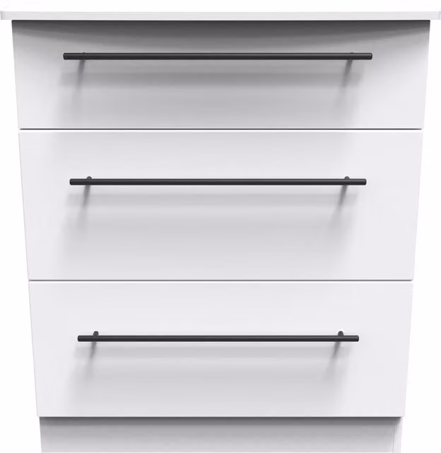 2 U Howard 3 Drawer Deep Chest in White – 1
