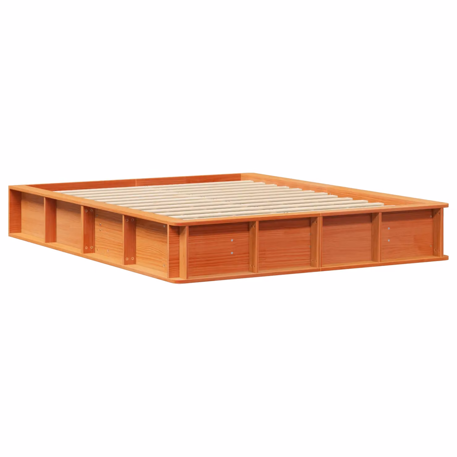 Berkfield Home Modern Solid Pine Wood Bed Frame with Lift-up Storage, Wax Brown, W: 150 cm, L: 200 cm – 2