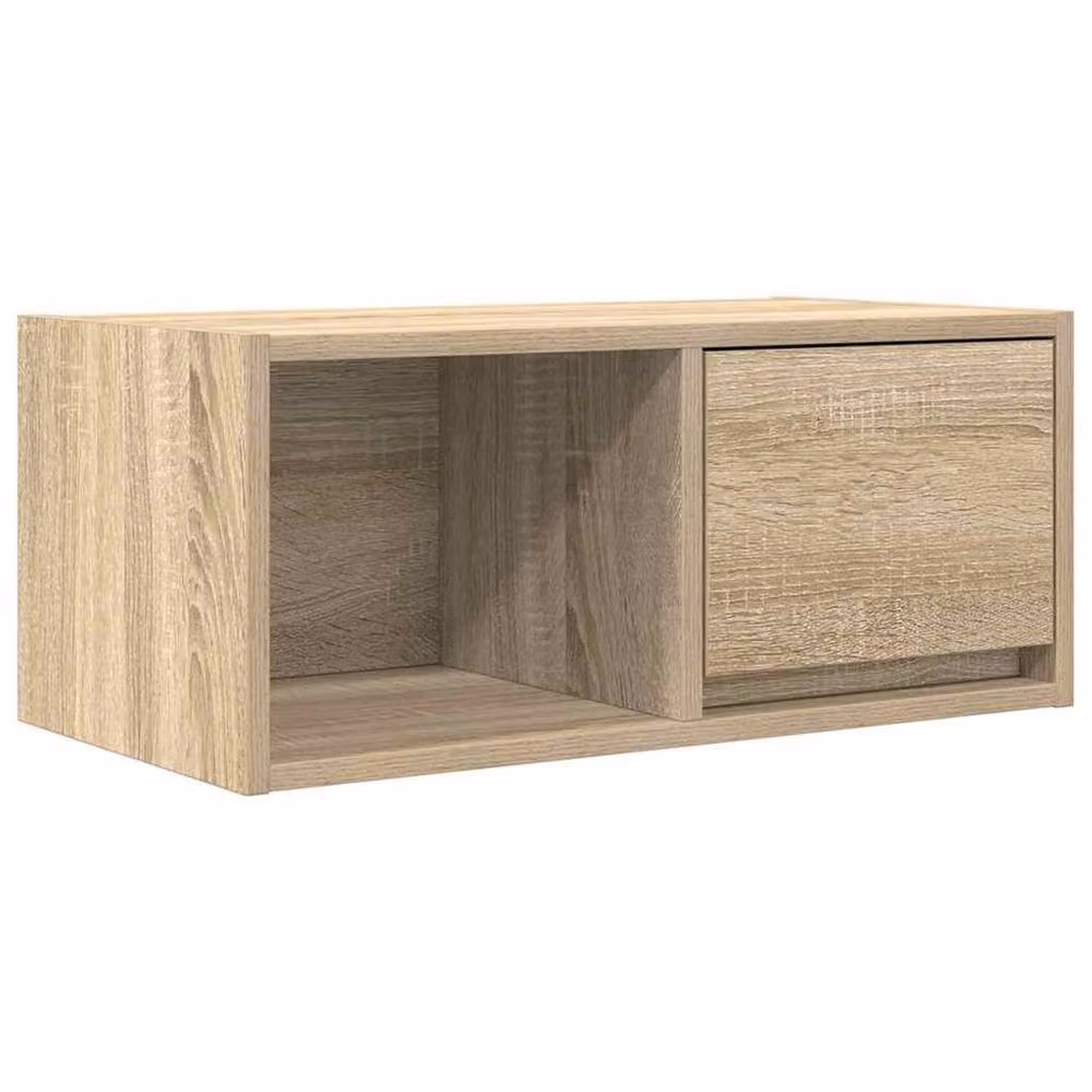 Berkfield Home TV Cabinet in Sonoma Oak, Brown, W: 60 cm, D: 31 cm, H: 25.5 cm – 2