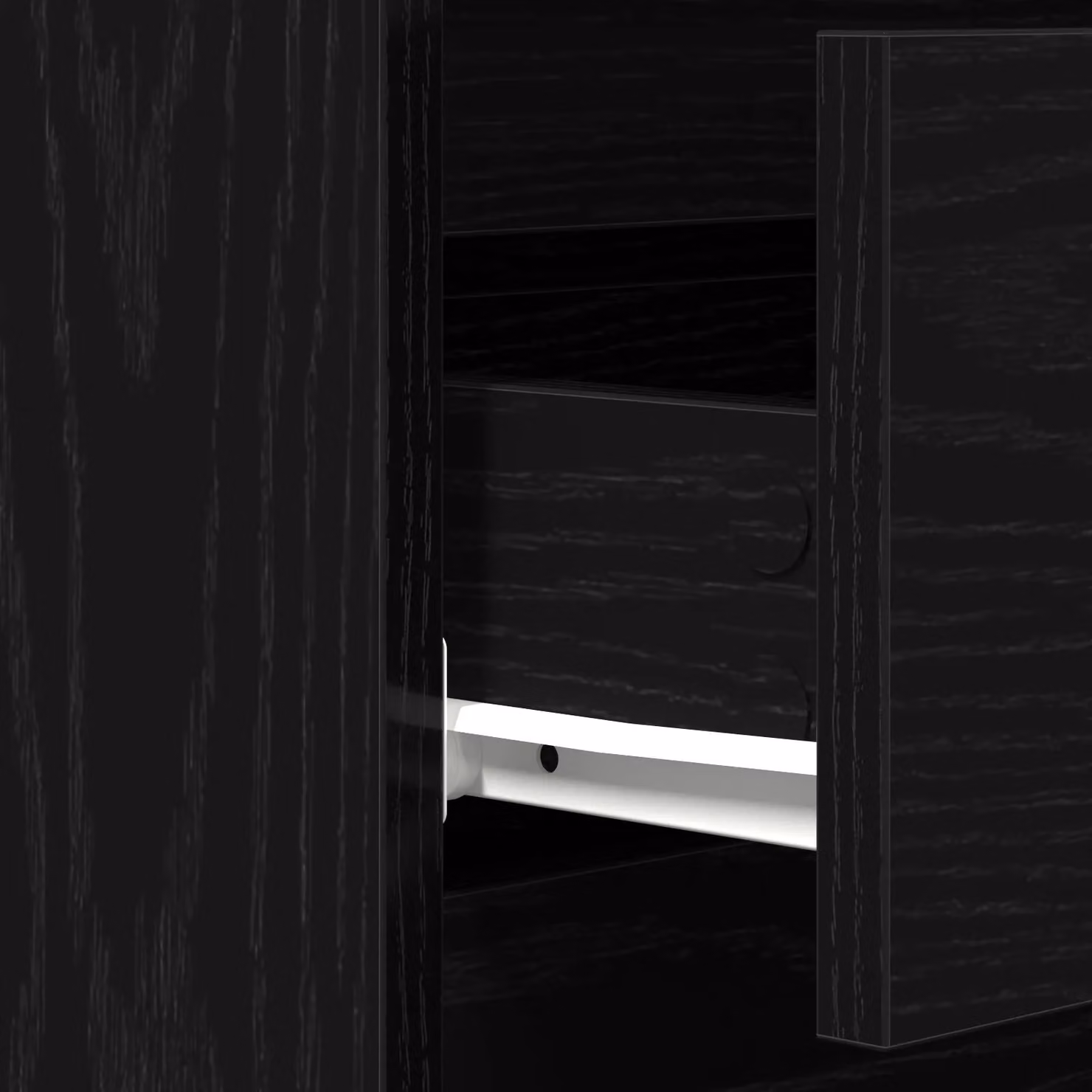 Berkfield Home Modern Sideboard with Drawers in Black Oak, W/D/H: 60 x 35 x 70 cm – 6
