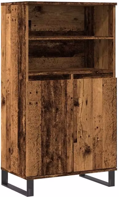 Berkfield Home Industrial Highboard in Old Wood Brown, W/D/H: 60 x 36 x 110 cm – 1